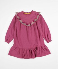 Růžové silnější mikinové šaty BODEN