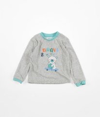 Šedé froté tričko z biobavlny