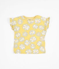 Žluté tričko s květy  F&F