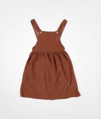 Hnědá manšestrová sukně s laclem H&M