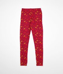 Tmavo ružové legíny s lesným motívom BABY NATION