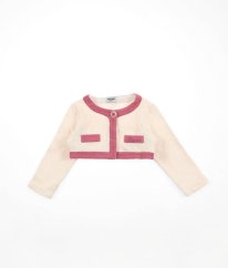 Smetanový silnější mikinový kabátek na knoflík MOSCHINO