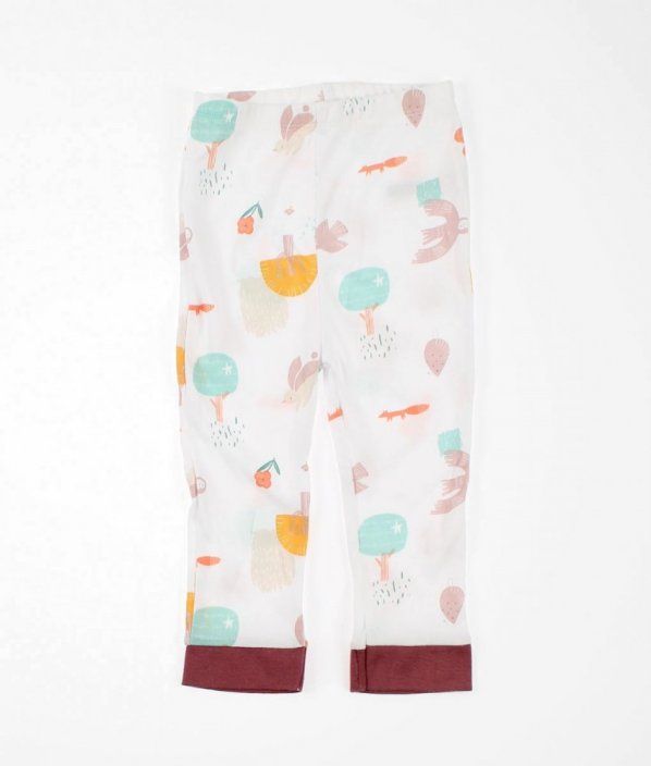 Bílé pyžamové kalhoty s přírodou NUTMEG