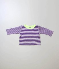 Šedé tričko s fialovými pruhmi MARKS & SPENCER