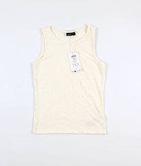 Krémové žebrované tílko LMTD