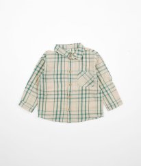 Béžová károvaná flanelová košile H&M