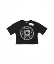 Čierne crop tričko s kamienkami RIVER ISLAND