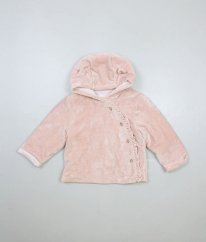 Růžový sametový silnější kabátek TU
