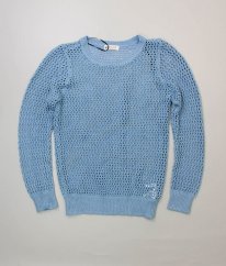 Modrý děrovaný svetr H&M