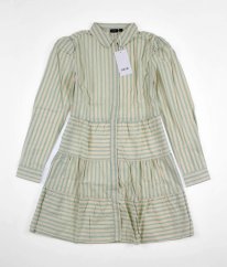 Krémovo-zelené prúžkované šaty LMTD