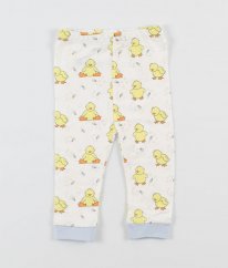 Krémové pyžamové kalhoty s obrázky NUTMEG
