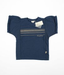 Modré mikinové tričko ze zlatým třpytem POMP DE LUX