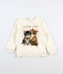 Krémová plyšová mikina s obrázkem H&M