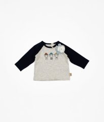 Šedomodré triko BELLYBUTTON
