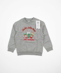 Šedá silnejšia mikina s trblietavým obrázkom NAME IT