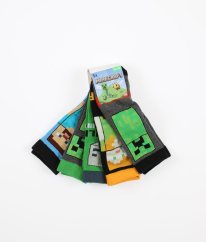 Sada 5 párů barevných ponožek (EU 24-26) MINECRAFT