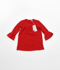 Červené silnější mikinové šaty FAGOTTINO