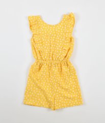 Žlutý kraťasový overal s květy PRIMARK