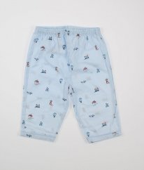 Bílomodré proužkované pyžamové kalhoty se vzorem NUTMEG