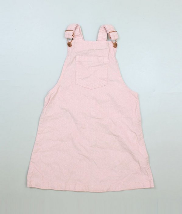 Růžové  jemné manšestrové šaty se třpytem DENIM