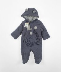 Modrošedá zimní kombinéza s obrázky GEORGE