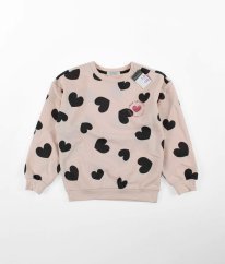 Meruňková silnější mikina e srdíčky PRIMARK
