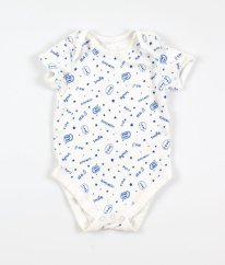 Bílomodré body s nápisy GEORGE