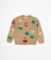 Béžový vánoční svetr s VLNOU H&M