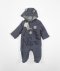 Modrošedá zimní kombinéza s obrázky GEORGE