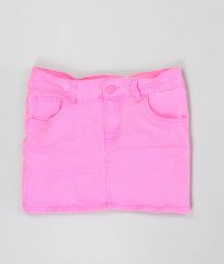 Růžová reflexní riflová sukně H&M