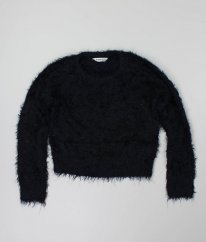 Černý chlupatý svetr TAMMY
