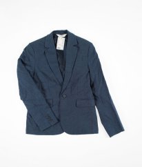 Modré sako se lnem H&M