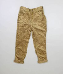 Zlatohnědé manšestrové kalhoty