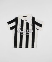 Bíločerné pruhované polo tričko NAME IT