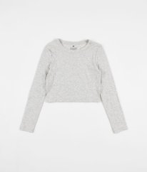Šedé rebrované tričko H&M
