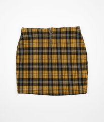 Hnedá károvaná teplá sukňa NEW LOOK