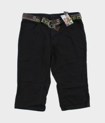 Čierne riflové kraťasy s pásikom H&M
