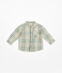 Béžová károvaná flanelová košile H&M