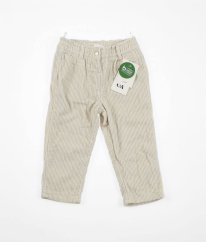 Rebrované bavlnou zateplené krémové manšestráky C&A