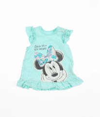Mentolové šaty s puntíky a obrázkem DISNEY