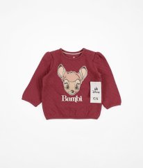 Tmavo brusnicová prešívaná mikina DISNEY