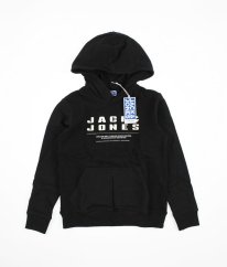 Čierna mikina zo silnej bavlny JACK & JONES