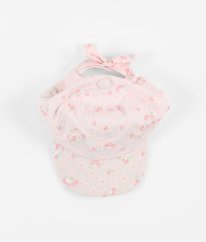 Růžová krajková kšiltovka s květy (46 cm) SFERA