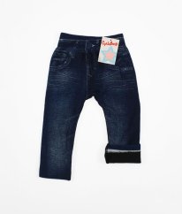 Modré silné legíny s potiskem CYCLEBAND