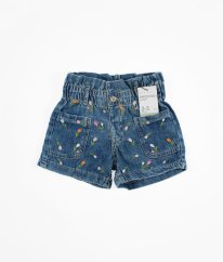 Modré riflové kraťasy s výšivkou DENIM &CO