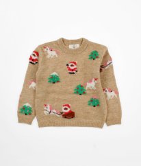 Béžový vánoční svetr s VLNOU H&M