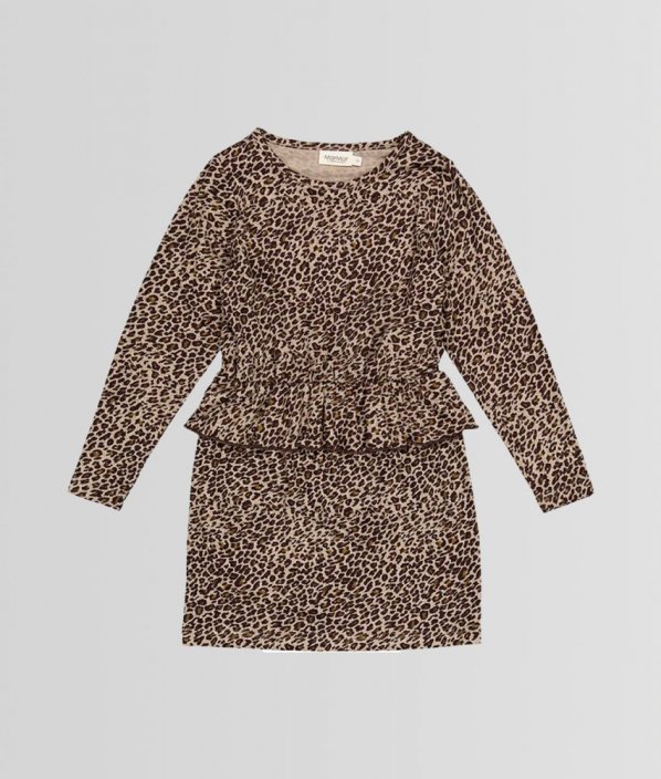 Hnědé leopardí šaty MARMAR COPENHAGEN