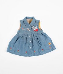 Modré šaty s králikom MOTHERCARE