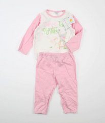 Růžovobílé pyžamo s obrázkem OVS