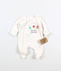 Bílý semišový vánoční overal NUTMEG